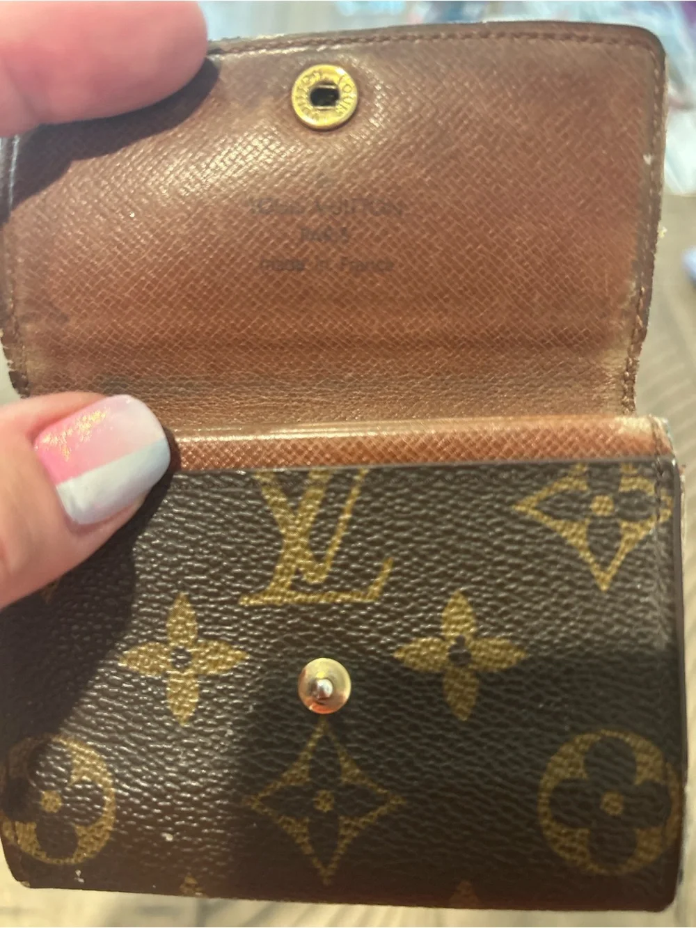Louis Vuitton Brown Monogram Snap Card Holder